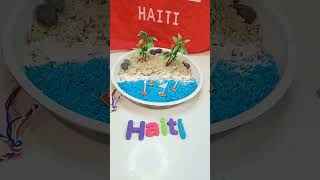 Haitian Flag Day Sensory Play #haitianflagday #haiti #shorts #shortvideo