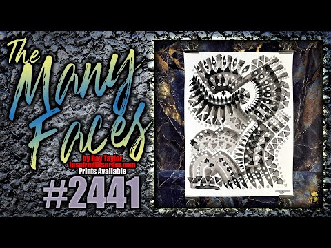 #2441 The Many Faces 2024 Collection: Ink Painting Process Timelapse with Ray Taylor