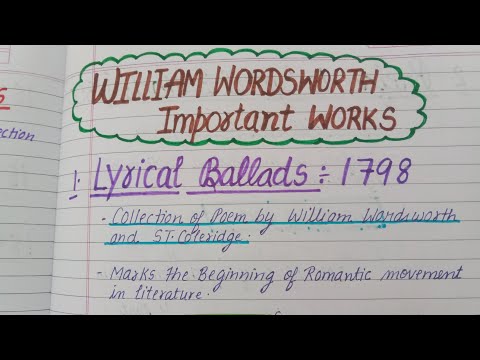 Part-2 William Wordsworth | Biography and Works | Master Cadre English #pgt #tgt #ugc #mastercadre