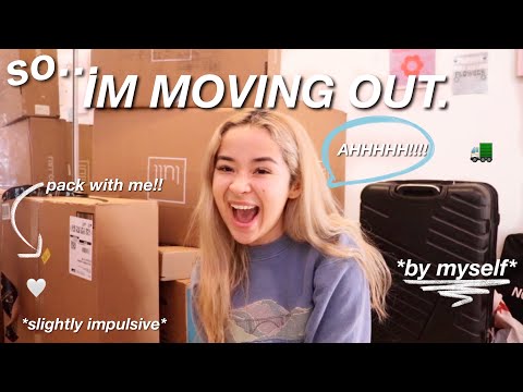 IM MOVING OUT.. for the first time ever *chaotic vlog*