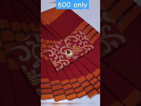 Chettinadu cotton checks and Plain Fancy border Sarees WHATSAPP 9790271649 With Blouse 700 only