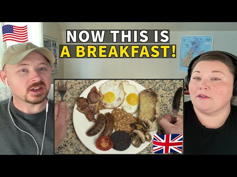 Americans React to How to Make a Proper Full English Breakfast - WOW!