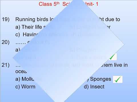 Class 5th Science 1st Unit Mcq's For PST,CT,DM and PET Test Preparation