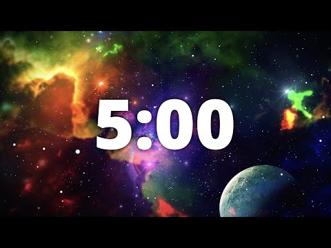 5 Minute Countdown Timer with Alarm and Deep Space Ambient Music | 🌠Deep Space Galaxy 🌠