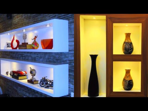 Wall Niches Home Decor Ideas | Wall Niche LED Lights | Living Room Wall Decorating | Wall Shelves