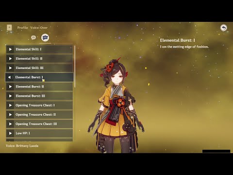 CHIORI BATTLE VOICE LINES (ENGLISH)