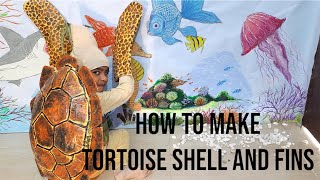 How to make turtle 🐢  shell and fins for fancydress competition🏅#youtube #youtubevideo #school