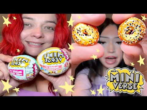 Unboxing Mini Food *MINI BAGELS* ✨so cute🥯💖 #shorts #miniverse #minifood