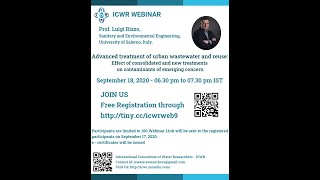 ICWR Webinar by Prof. Luigi Rizzo, University of Salerno, Italy