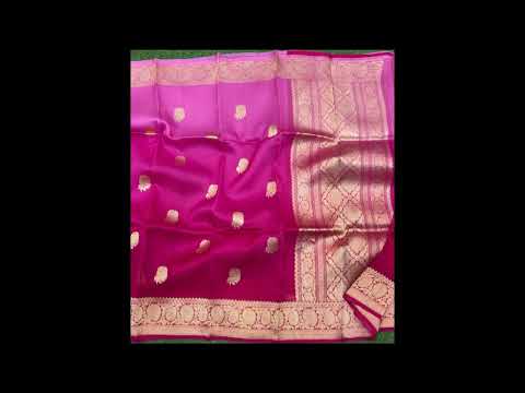 DREAM  PURE SILK ORGANZA SAREE  WITH RESHAM ZARI BUTTAS.  WITH SILK TAG