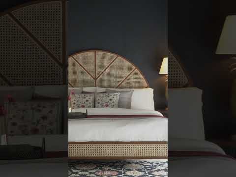 Province Rattan Bed || Luxury Bedroom Furniture Collection || Gulmohar Lane