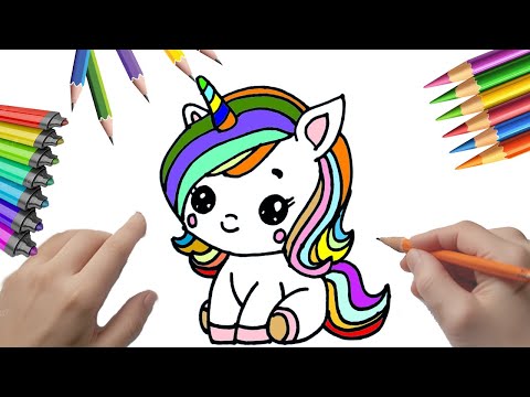 Cómo dibujar un unicornio bebé paso a paso  #fundraw #peketona #unicórnios