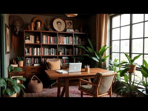 Afrohemian Home Decor | A VIBRANT Fusion of Culture & Style Office! 4K