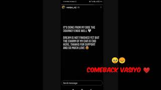 @vasiyocrj7 vasiyo left free fire 😭😭 #comebackvasiyo 🥺