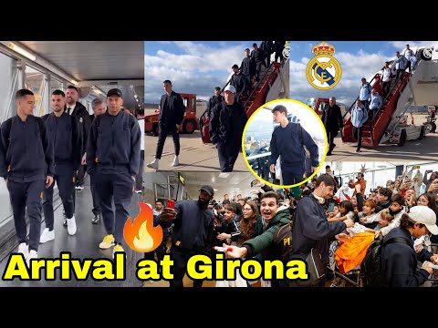 Scenes!🔥Fans Welcome Real Madrid Stars at Girona ✈️ Real Madrid Arrival at Girona | Mbappe,Rodrygo