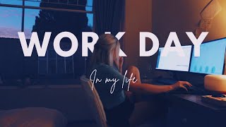 productive work day in my life │ work from home routine, what I eat & more