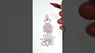 deepam rangoli || Easy Rangoli || Kolangal || #shorts