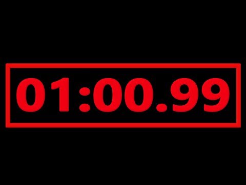 COUNTDOWN TIMER ( v 696 ) 1 min 1 sec with speed music 4K