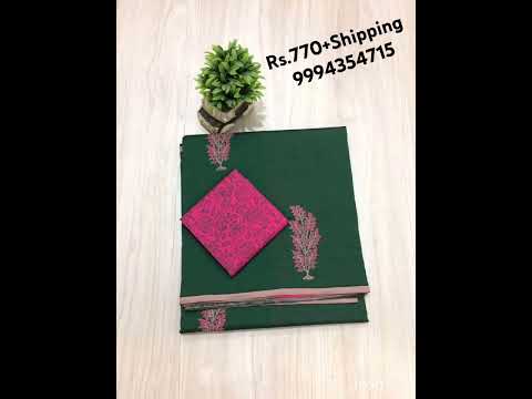 South Cotton Mix Block Printed Sarees Premium Quality Rs.770+ Shipping Padmavathi Sarees 9994354715