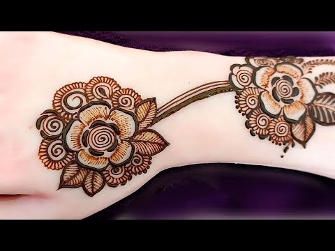 Easy floral hend bridal mehndi designs |back hand floral mehndi |mehndi ka designa |mehndi designs