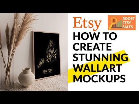 Improve your Etsy Shop, Learn to Create Stunning Frame Mockups in batches - Etsy Printable Wall Art