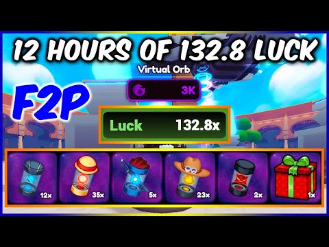 12 HOURS OF 132.8 LUCK AS *F2P* | ANIME CHAMPIONS SIMULATOR (ACS) | ROBLOX