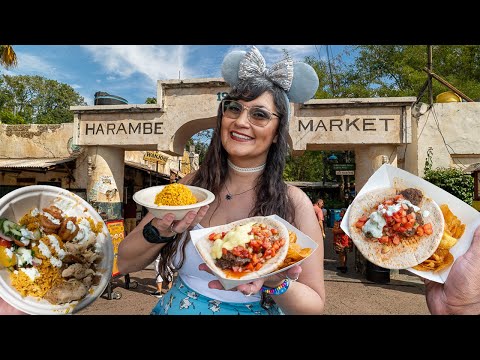 Disney's Animal Kingdom MENU UPDATE 🦍 Disney World Harambe Market food review