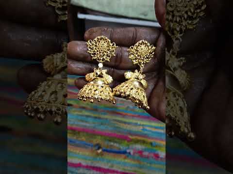 Jhumka #goldjewellerypolish #gbc Gold Pani#goldenpolish #newvideo #short video#jhumka Goldjewellery