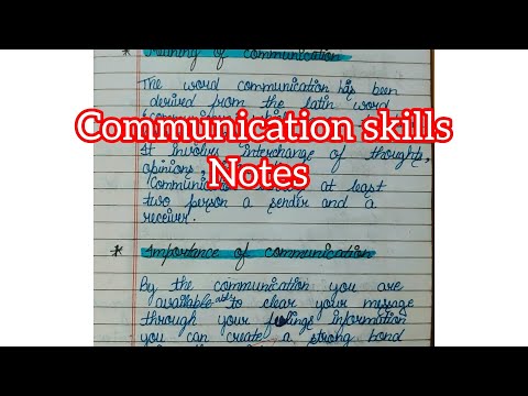 Communication skills notes handwriting || It communication skills notes class -9th ||#Anokhi Aayushi