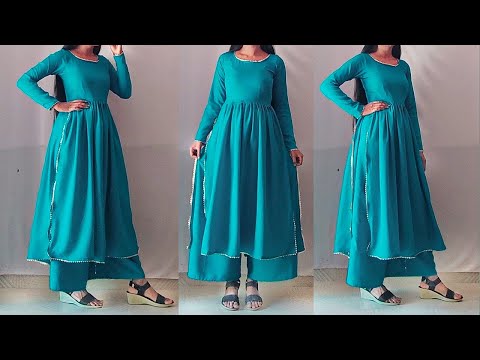 Simple Casual wear Naira Style Kurti Cutting and Stitching | Kurti cutting |Kurti stitching kannada