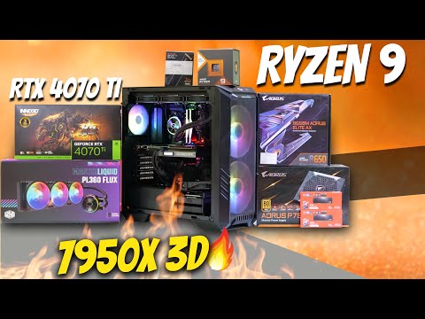 AMD RYZEN 9 | PRODUCTIVITY PC BUILD | RTX 4070TI #nvidia #rtx #amdpcbuild #ryzen9 #RYZEN97950X3D