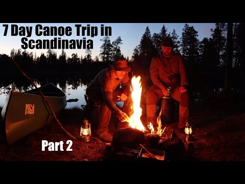 7 Day Wilderness Canoe Trip - Part 2.  Rogen Naturreservat Sweden. Hammock Wild Camp. Fishing.