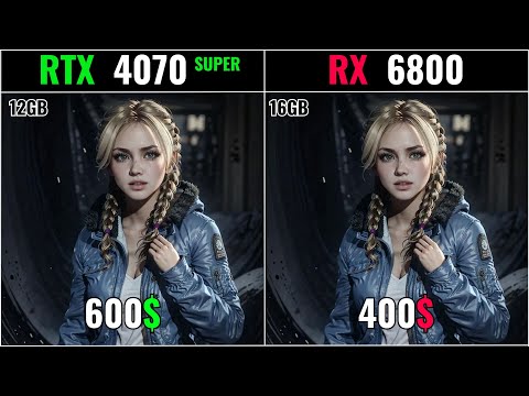 NVIDIA RTX 4070 SUPER VS AMD RADEON RX 6800  - TEST IN 20 GAMES AT 1080P , 2K , 4K