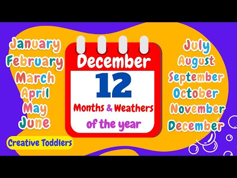 Learning 12 Months for toddlers | Weather | Seasons School Learning