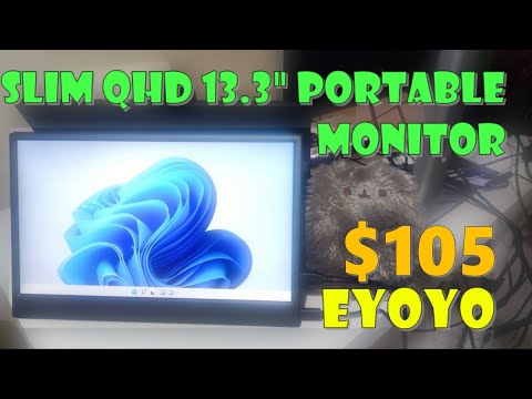 Slim light portable monitor EYOYO QHD/2K 60Hz $105. USB-C input and power!