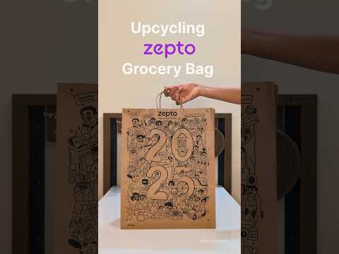 Upcycling ZEPTO Grocery bag to Calendar |DIY cute Calendar #zepto #diy #art #craft #calendar #shorts