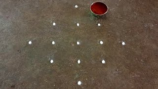 ipasi madham special 5X1 dotsflower kolam/pandaga easy rangoli/karthigairangoli/gokulramya creatives