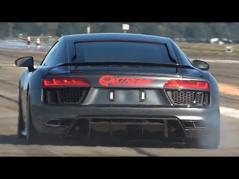 2000 HP Audi R8 V10 Huge Twin Turbos - EXTREME FAST ACCELERATION 0-346 km/h