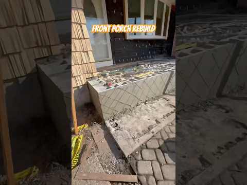 Front Porch Rebuild Pt 2 #diy #construction #frontporch #rebuild #howto #stepbystep #bluecollar #fyp