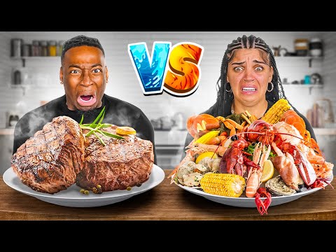 SEAFOOD VS BARBECUE FOOD CHALLENGE