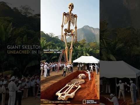 18-Foot Giant Skeleton Discovered in India! #GiantSkeleton #IndiaDiscovery #Mystery