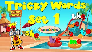 Tricky Words / Set 1/ She, he, the, be, to, do, we, me / Phonics Mix!