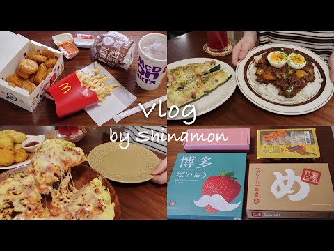 (ENG)Lunch for 5days and tasty souvenirs from Fukuoka. | Healthy cabbage pizza, oatmeal omelet, etc.