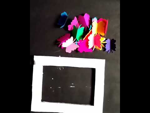 Beautiful Photo Frame Making Ideas with paper and cardboard|#shorts #rumpacraftcreation|