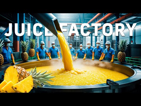 How Pineapple Juice is Made in mega factory with modern food processing technology