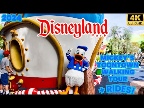 Mickey's Toontown Walkthrough with Rides Disneyland 2024 [4K POV]