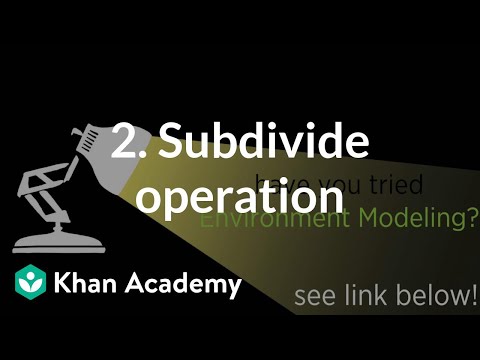 2. Subdivide operation | Character modeling | Computer animation | Khan Academy