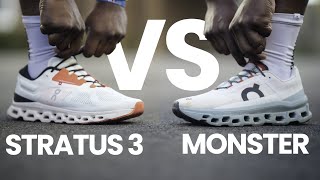 Cloud Monster vs Cloud Stratus 3 Shoe Comparison