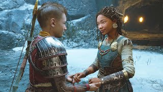 God of War Ragnarok - Atreus gets a girlfriend (Angrboda Scenes)