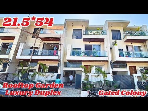 21.5*54 luxury house design | 129 Gaj house tour | luxury duplex villa in Jaipur | rooftop garden